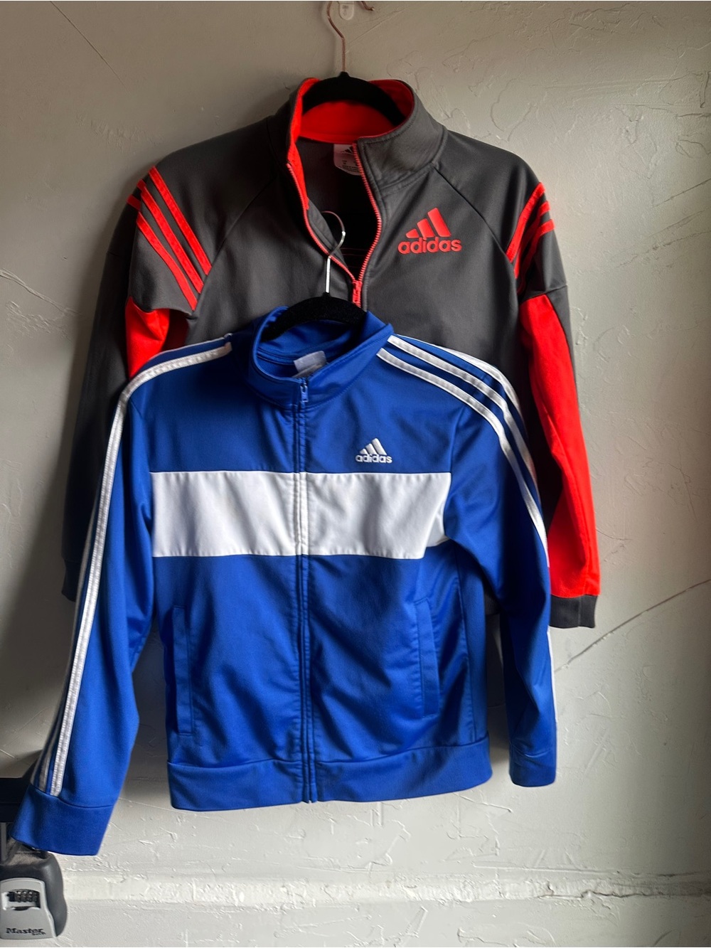 Adidas Boys Track Jacket Bundle 3 Stripe Y2K Sport Athletic Zip Up Size M